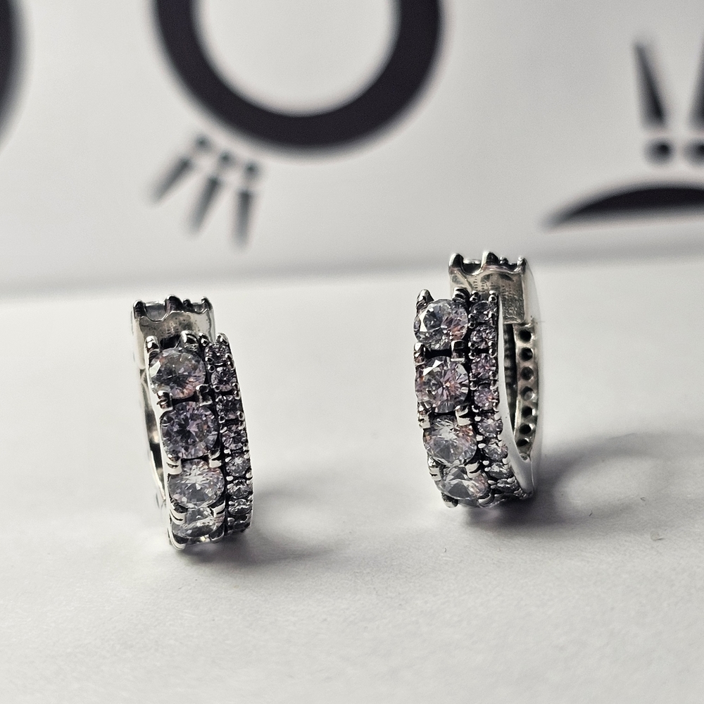 Pandora Earrings Double Band